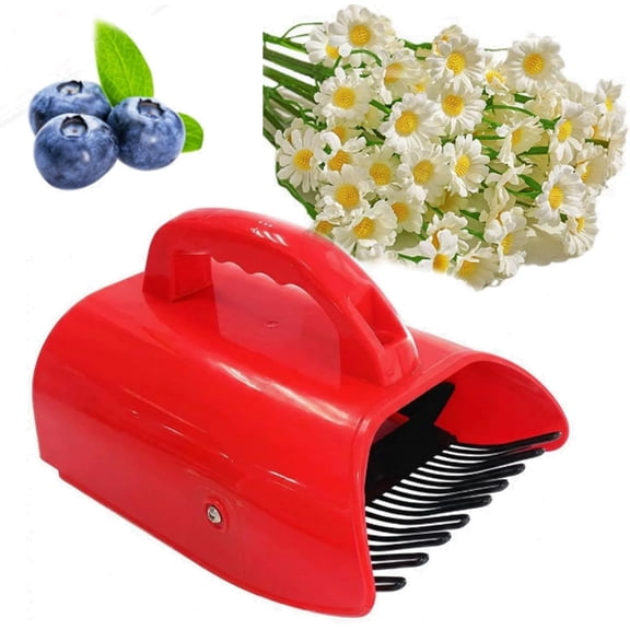 Chamomile Harvester Rake, Herb Picker Tool with Stainless Steel Comb, Outdoor Chamomile Picking Tool with Metallic Comb and Ergonomic Handle for Easier Picking