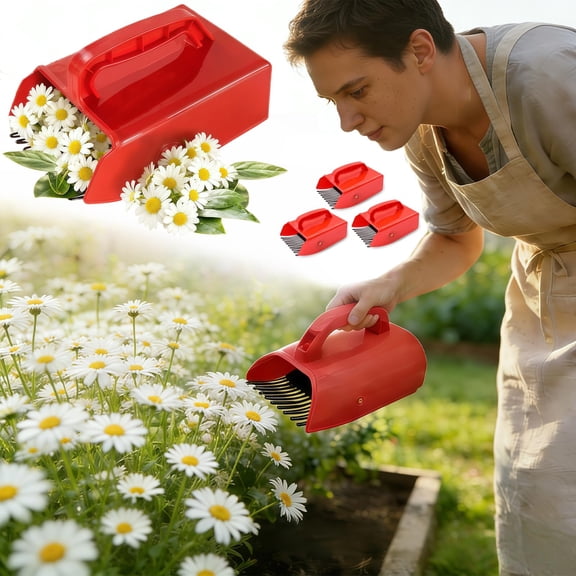 Chamomile Harvester, Sweet Gum Tree Ball Picker Upper, Herb Picker Tool With Stainless Steel Comb, Fruit Picker Tools, Citrus Orange Cherry Swipe Tools