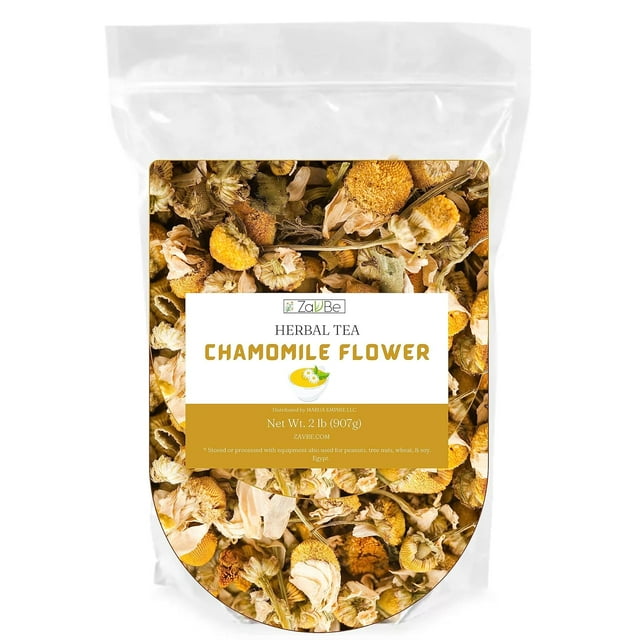 Chamomile Loose Leaf Tea 32 Ounce NonCaffeinated, Natural Bulk Loose Tea Leaves for Hot & Iced