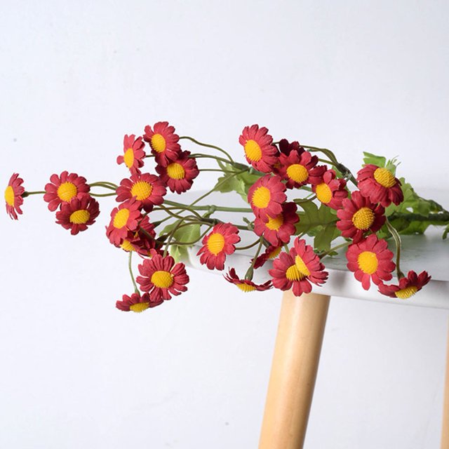 Chamomile Simulation 6 Small Daisy Flowers Pastoral Fake Flower Home