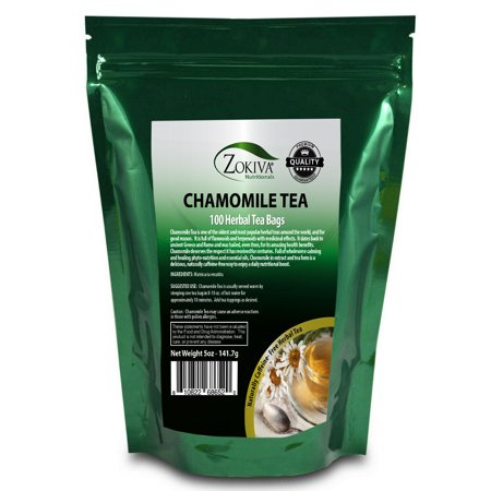 Chamomile Tea Mega Pack 100 Bags 100% Natural Premium Caffeine -Free Tea