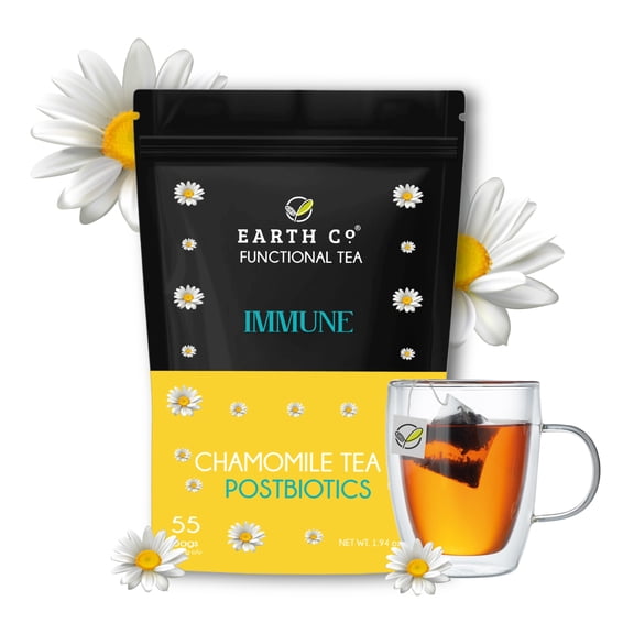 Chamomile Tea with Postbiotics Earth Co / 55 Tea bags/ 55 grs