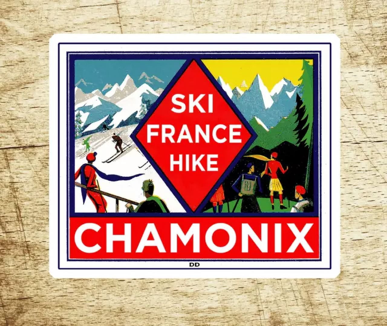 Chamonix France Skiing Sticker Decal Ski Hike Phone Decal Water Bottle ...