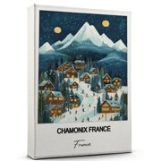 Chamonix France Travel Canvas Wall Art   Nature-Inspired Travel Decor with Scenic Views France Canvas Wall Print   A Captivating Gift for Adventure Seekers