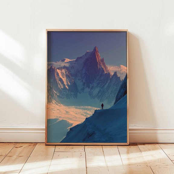Chamonix French Alps Mountain Ski Resort, Unframed Poster