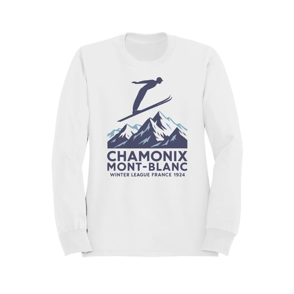 Chamonix Mont-Blanc Ski 1924 Graphic Men's Sweatshirt