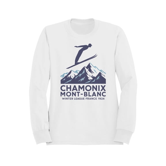Chamonix Mont-Blanc Ski 1924 Graphic Men's Sweatshirt