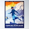thumbnail image 1 of Chamonix Mont Blanc Toutes Les Installations De Sports D' Hiver Vintage Winter Travel Poster Wall Art, Modern Wall Decor, 8x12 UNFRAMED, 1 of 3