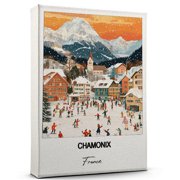 Chamonix Travel Canvas Wall Art   Nature-Inspired Travel Decor with Scenic Views France Canvas Wall Print   A Captivating Gift for Adventure Seekers