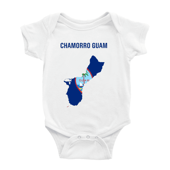 Chamorro Guam Map Flag Cute Baby Clothes Unisex (White, 0-3 Months)