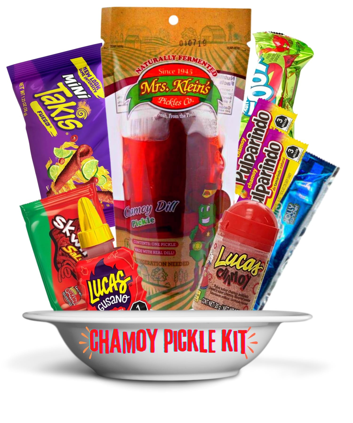 Chamoy Pickle Kit With Takis And Fruit Rollup, Fruit By The Foot