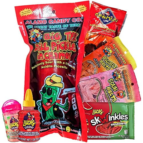 Chamoy Pickle, Mexican Sour Candy Dulces, Sour Belts,
