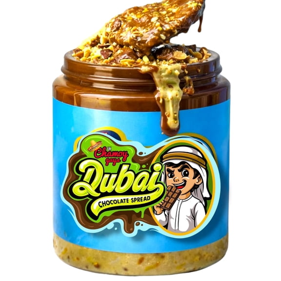 ChamoyGuysUK Dubai Chocolate Pistachio Kunafa Spread | Perfect for Desserts and Pastries | Halal-Certified, 365g