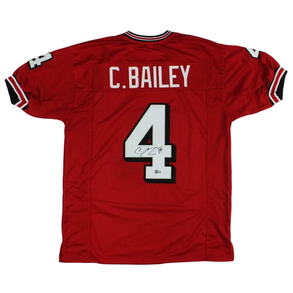 Champ Bailey Autographed/Signed Georgia Red Custom College Football Jersey