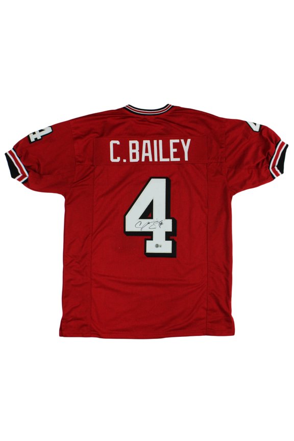 Champ Bailey Autographed/Signed Georgia Red Custom College Football Jersey