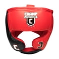 thumbnail image 1 of Champ Boxing Head Guard Helmet Face Protector Gear MMA Kickboxing Red/Black Large, 1 of 4