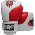 thumbnail image 1 of The Champ Fight Gear Alpha Series Boxing Gloves with Wrist Support for Boxing Kickboxing Muay Thai Training or Sparring Punching Bag Mitts,Red/White, 8Oz, 1 of 5