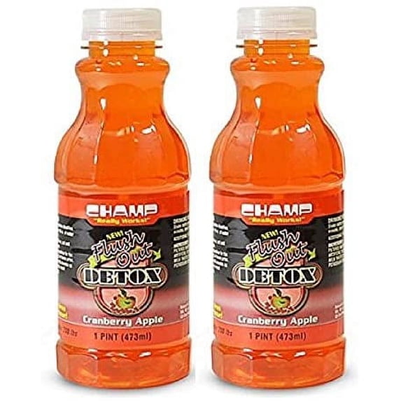 Champ Flush Out Detox Drink, Cranberry Apple, 1 Pint (2 Count)