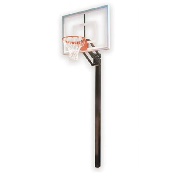 Champ III Steel-Acrylic In Ground Adjustable Basketball System, Gold