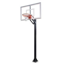 Champ Nitro-BP Steel-Glass In Ground Adjustable Basketball System, Forest Green
