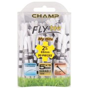Champ Zarma FLYtee My Hite 2.75 inch, White with Black Stripes, 30 Count