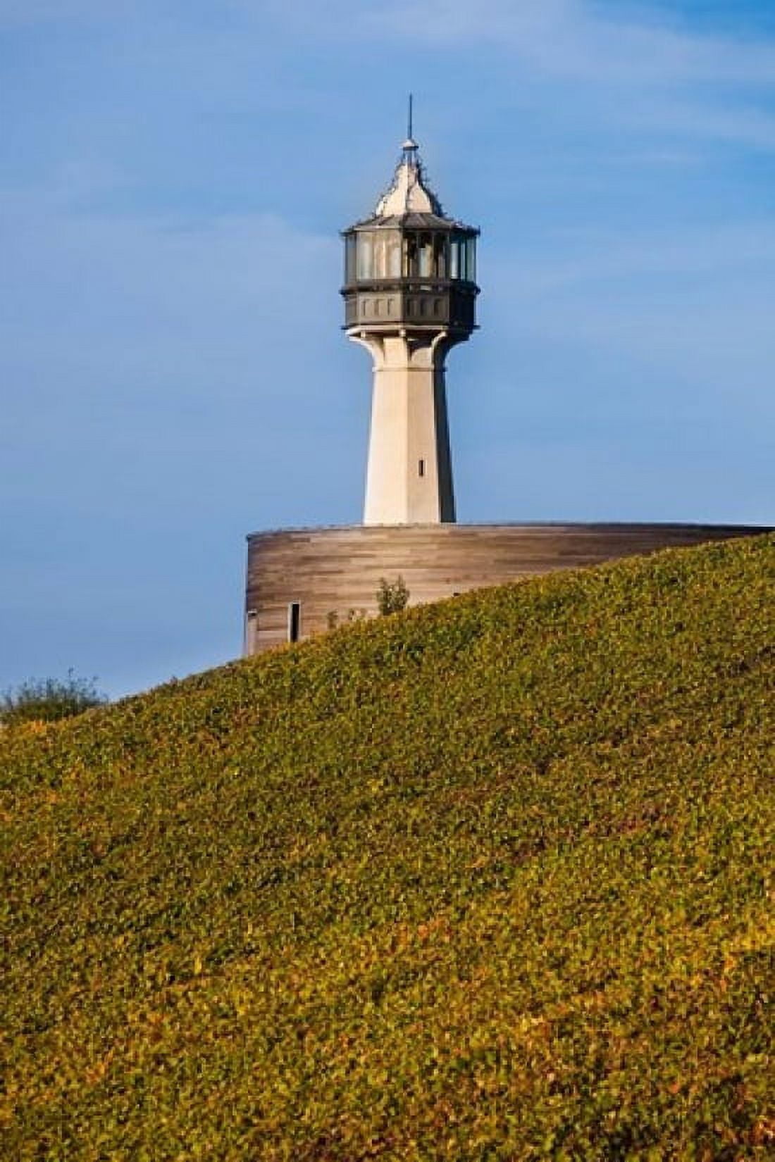 Champagne Ardenne Lighthouse in Mame France Canvas Art - Walter Bibikow DanitaDelimont (18 x 26)