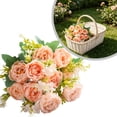 thumbnail image 1 of Champagne Artificial Peony Rose Bouquet Lifelike No Fade Flowers for Wedding Table Centerpiece Decor, by Bradem, 1 of 8