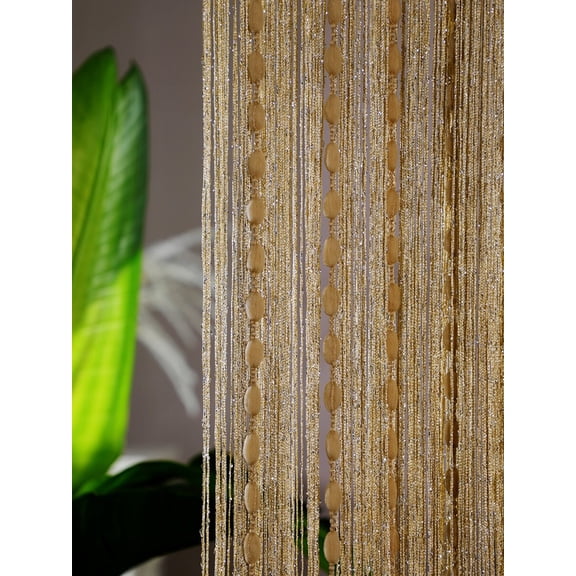 Champagne Beaded Door Curtain For Entryway Or Room Divider