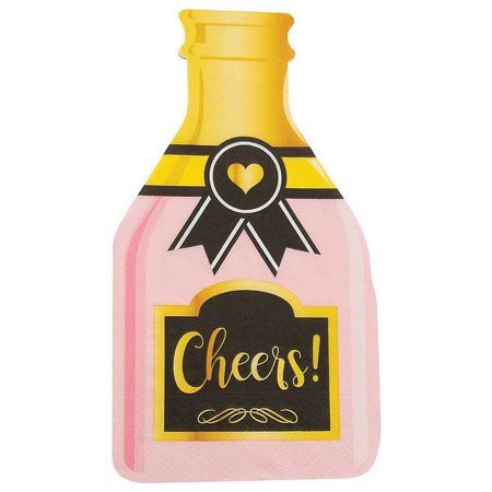 Champagne Bottle Napkin - Party Supplies - 16 Pieces