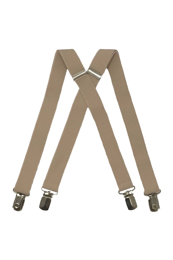 Champagne Boys Suspenders 1 inch X Back Spencer J's