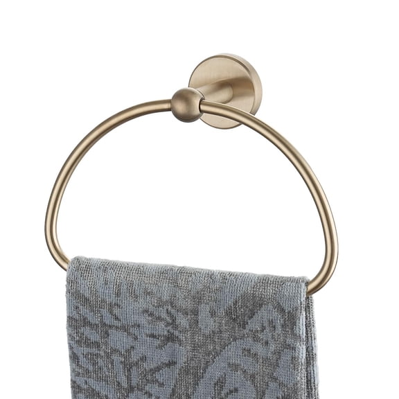 Champagne Bronze 304 Stainless Steel Half Wall Mount Towel Ring