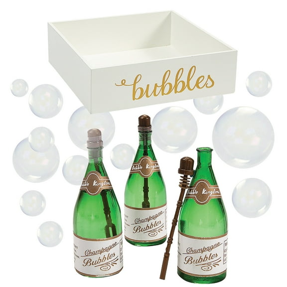 Champagne Bubble Send-Off with White Tray Bulk 145 Pc