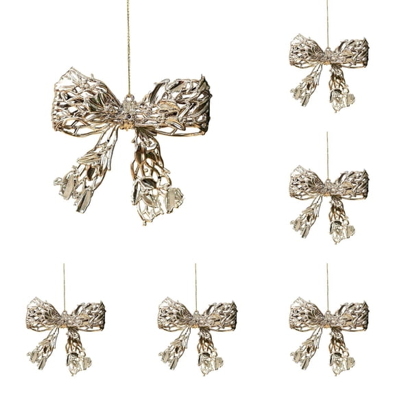 Champagne Christmas Ornaments,Electroplated Gold Openwork Christmas Ornament with Hanging Strings,Xmas Champagne Hanging Pendant,Sophisticated Gold Plastic Christmas Hanging Charms for Home,Tree