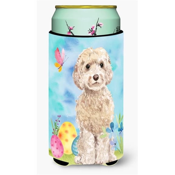 Champagne Cockapoo Easter Tall Boy Beverage Insulator Hugger