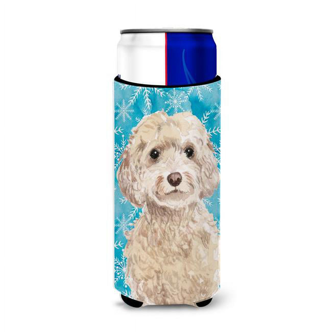 Champagne Cockapoo Winter Michelob Ultra Hugger for Slim Cans - Walmart.com