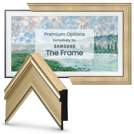 Frame My TV.com - Deco Premiere Bezel for Samsung the Frame TV - 50" - Champagne