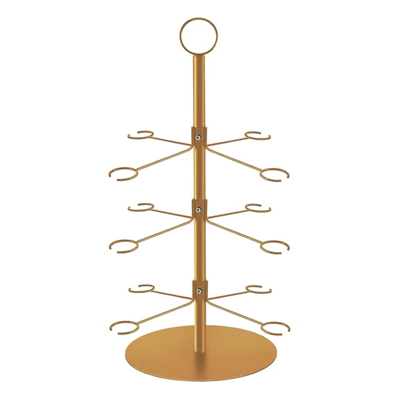 Champagne Display Stand 3 Tiers 12 Holders Metal Cocktail Tower Stand Wine Glass Holder for Cocktails Champagne Wine Cocktail Tree Stand