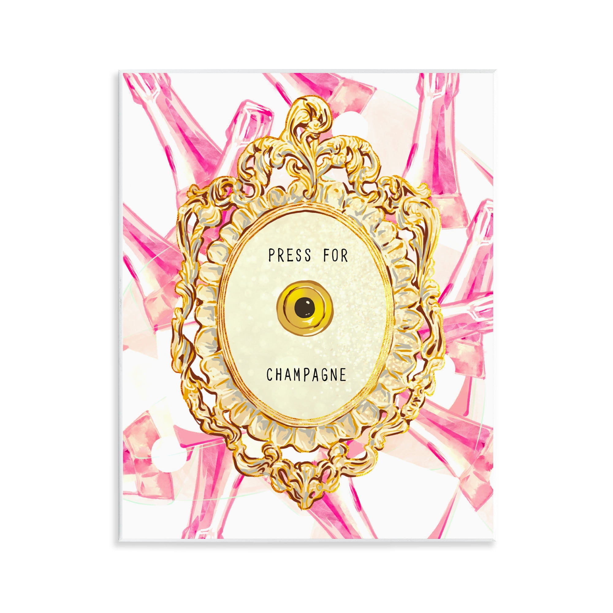 Champagne Doorbell with Pattern Wall Plaque Art, design by Ziwei Li