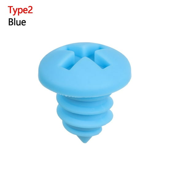 Champagne Drink Wine Outlet Cap Reusable Silicone Wine Bottle Stopper Sealer Plug Wine Stopper Bottle Cover BLUE TYPE2