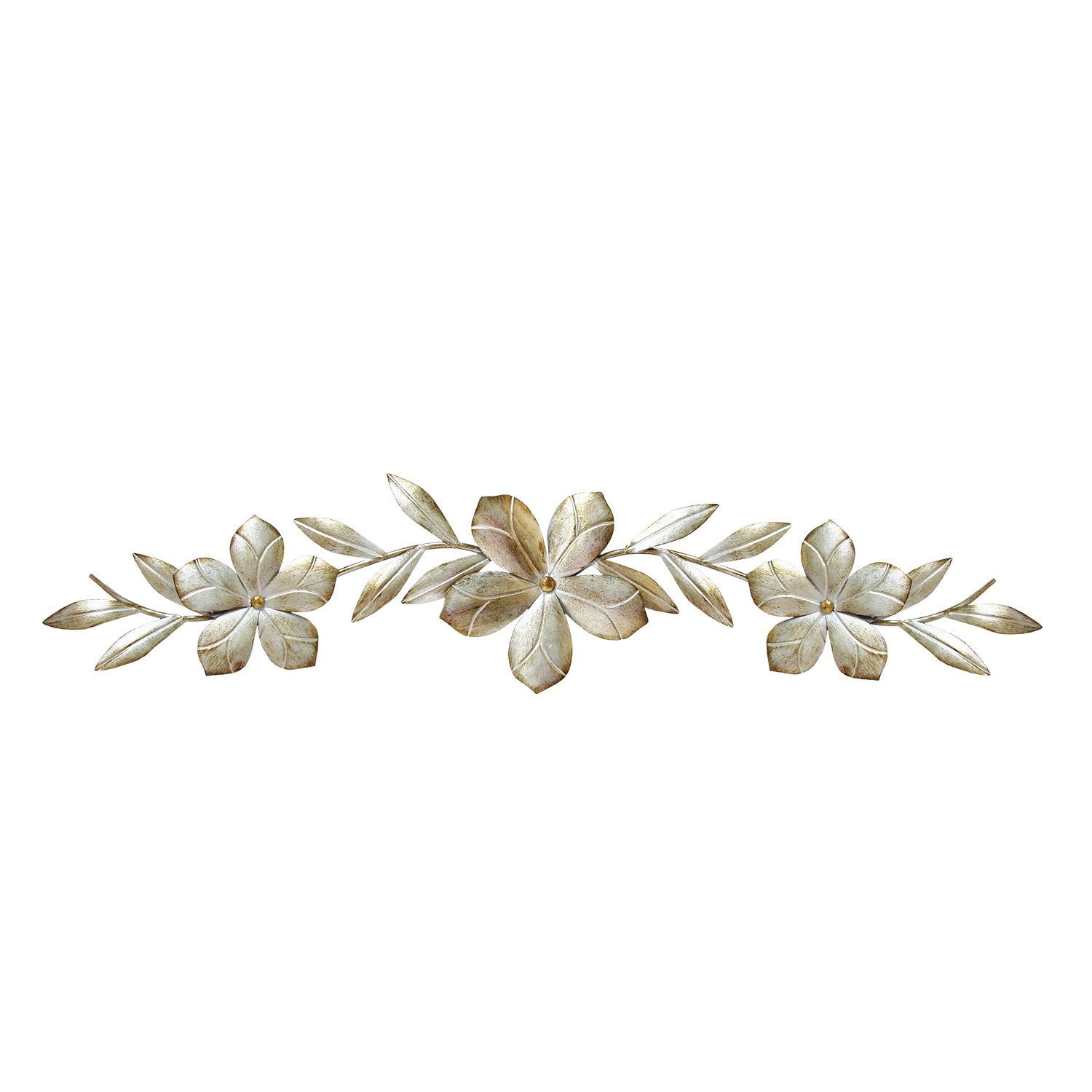 Champagne Foil Handcrafted Metal Flower Wall Decor