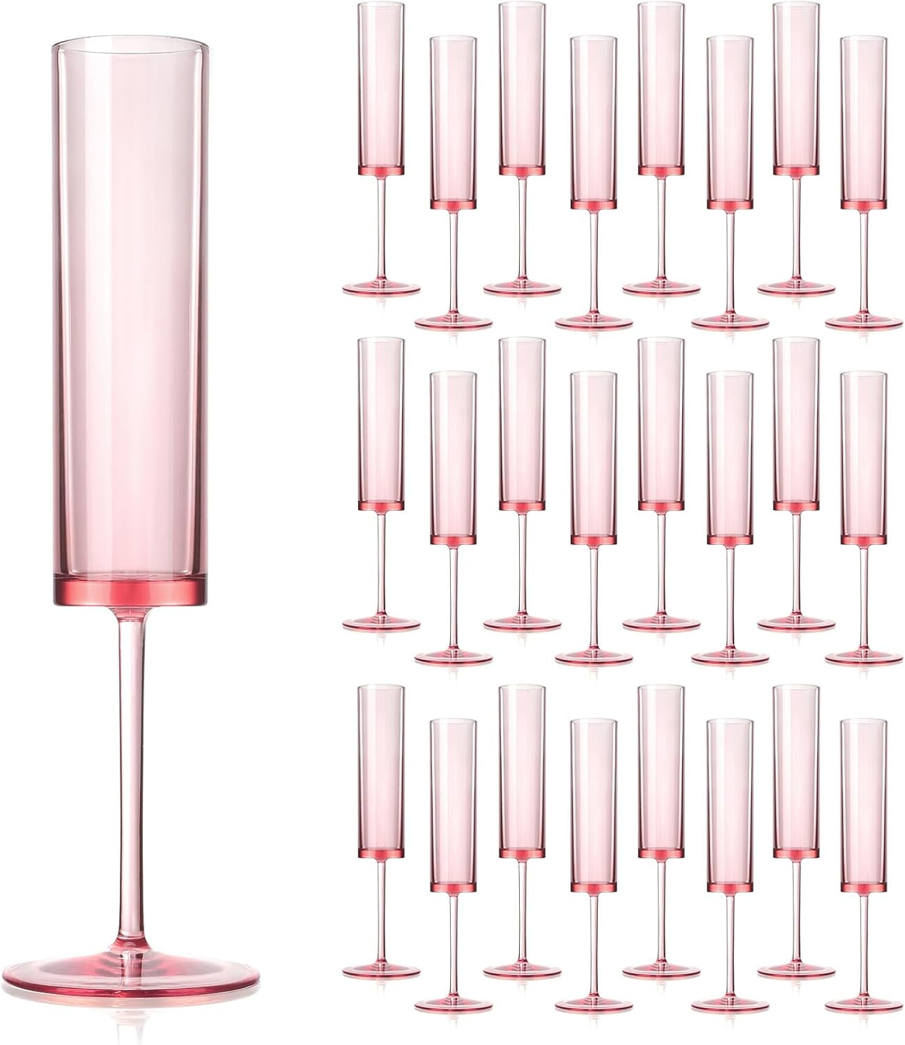 Champagne Flutes 5.4 OZ Square Champagne Glasses Stemmed Coupes Reusable Wedding Toasting Glasses Rose Bride Wine Glasses For Birthday Party Wedding Anniversary Christmas