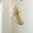 thumbnail image 1 of Champagne Foam Christmas Ornaments Khaki Glitter Glue Powder Fabric Wrapped Pearl Scene Hanging Tree Decoration Durable Versatile Indoor Outdoor Holiday Arrangement, 1 of 5