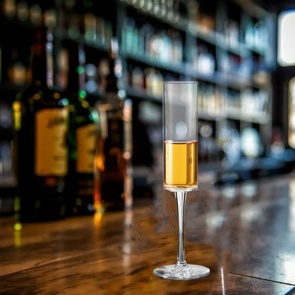 Champagne Glass Cocktail Glass, Acrylic Plastic, Modern Straight Design, Lightweight Shatterproof, Recyclable Barware for Outdoor Parties, Topliu
