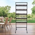 thumbnail image 1 of Champagne Glass Holder for Party, 5-Tier Metal Champagne Flutes Display Stand, Champagne Wine Glass Holder with Swivel Casters, 1 of 8