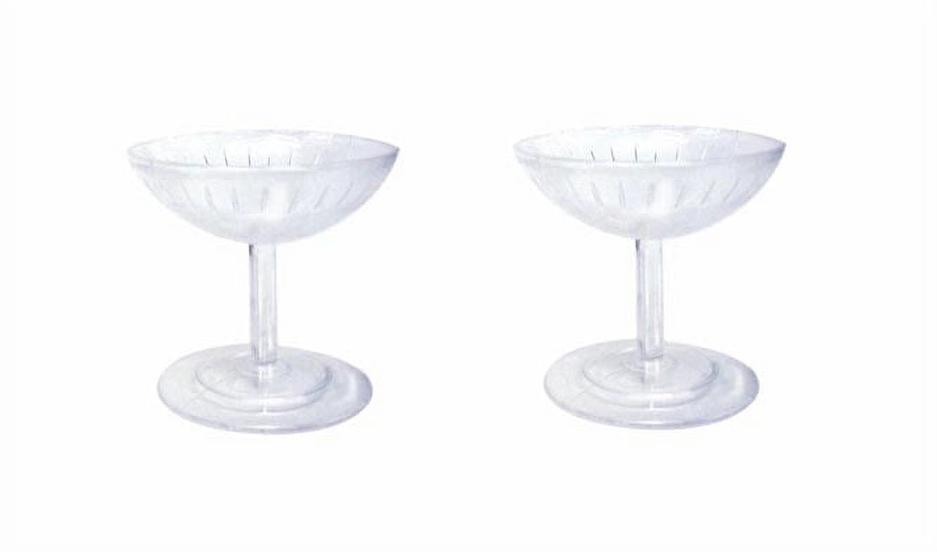 Champagne Glasses, 2", 24/Pkg, Clear Plastic
