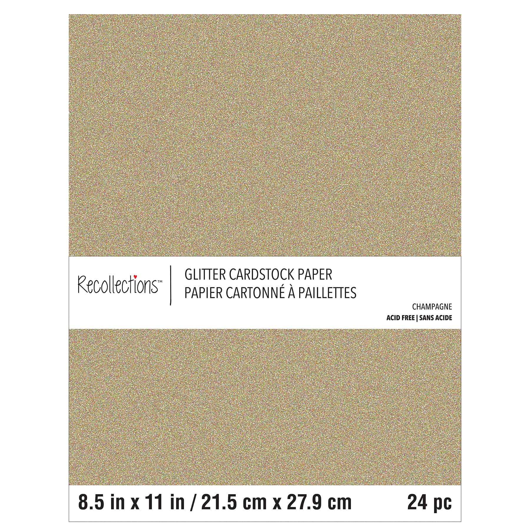 Paper Accents Glitter Cardstock 8.5x 11 85lb Magenta 15pc
