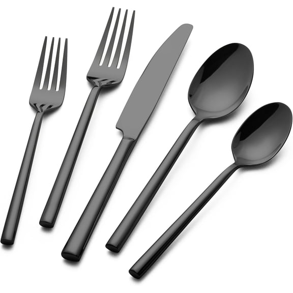 Champagne Gold 20-Piece Forged Silverware Set, Service for 4, Stainless Steel Flatware Set, Modern Design with Mirror Finish, Ideal for Home, Kitchen, Party, Camping