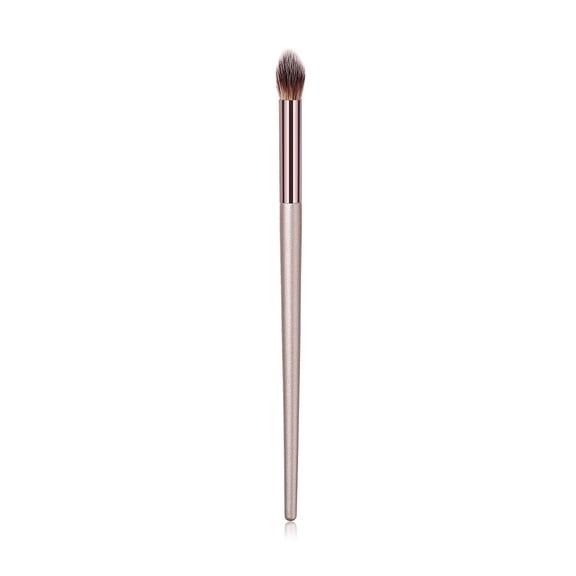 Champagne Gold Angled Beauty Brush For Face Makeup Soft Full Coverage Concealer Brush Powder Buffing Brush