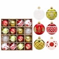 thumbnail image 1 of Champagne Gold Christmas Balls Ornament Set, Luxury Shatterproof Baubles with Snowflake Tree Pattern Glitter Decorative Hanging Ornaments for Christmas Tree and Holiday Party, 1 of 4