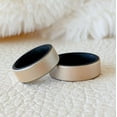 thumbnail image 1 of Champagne Gold Dual Layer Breathable Silicone Ring 6mm Bandwidth, 1 of 4